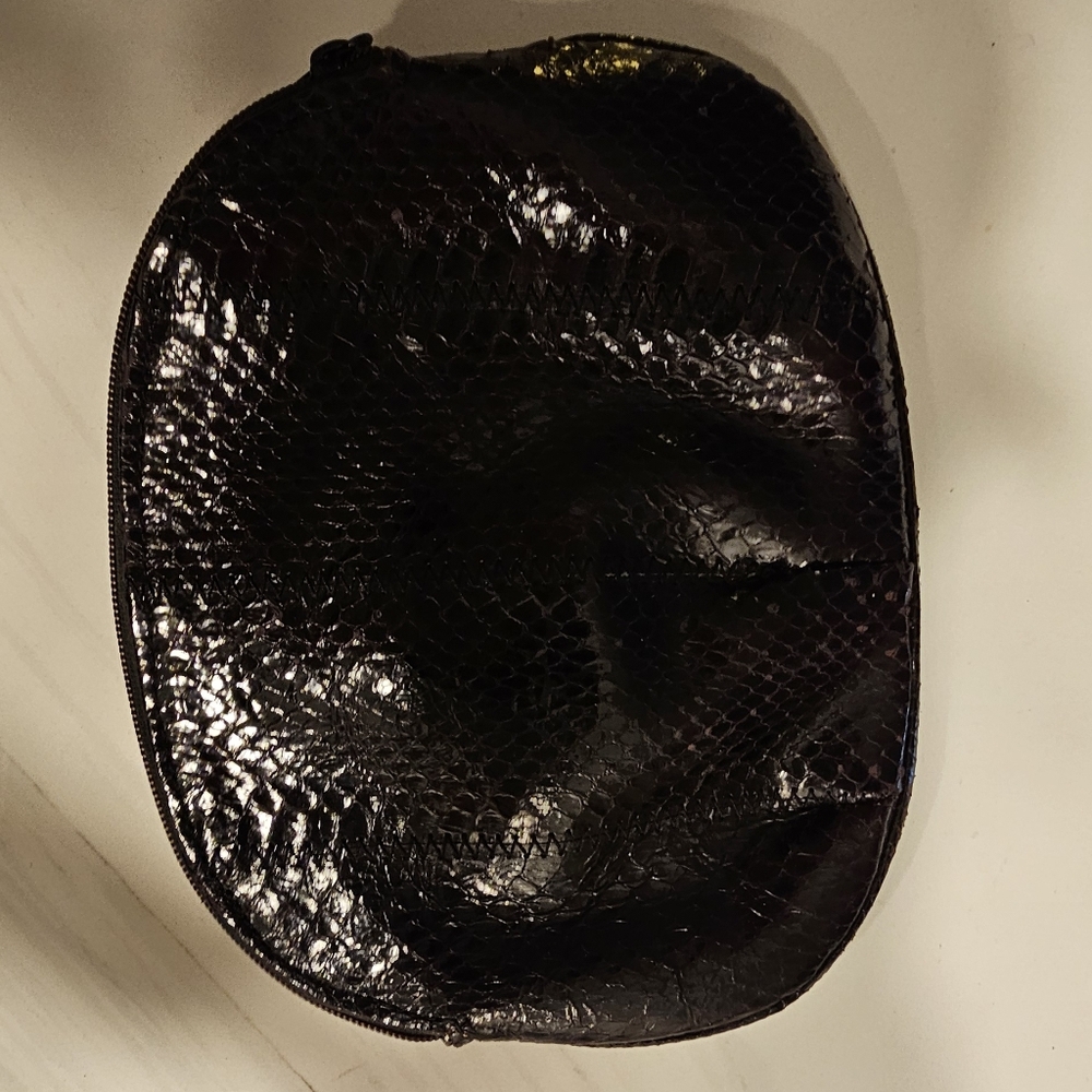 Black Genuine Snakeskin Clutch